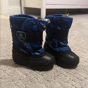 Kamik Kids' Black and Blue Snow Boots